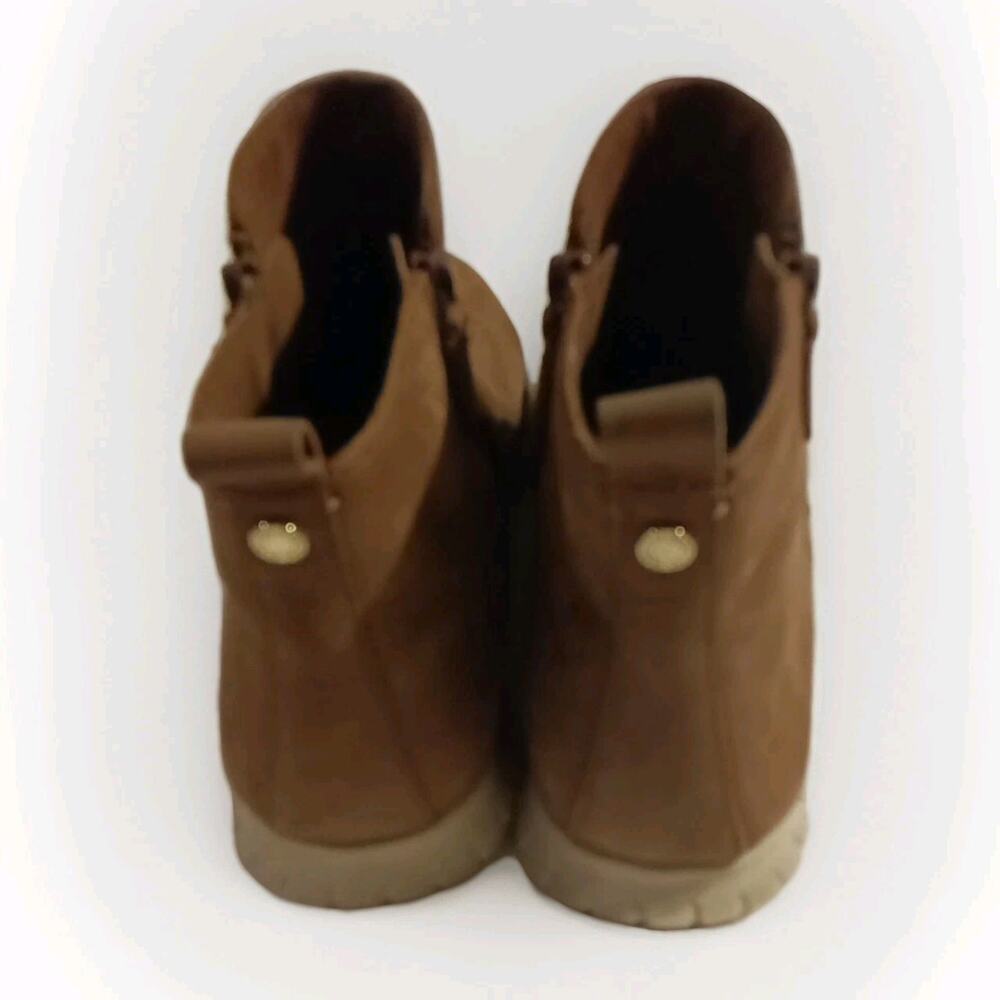 Cole Haan Women ZeroGrand Waterproof Side Zip Boots Brown Suede Ankle Boots 10B - Picture 3 of 8